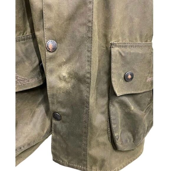 Barbour Ducks Unlimited Waxed Cotton Jacket Ltd Ed. A885 Size XL - Picture 4 of 8